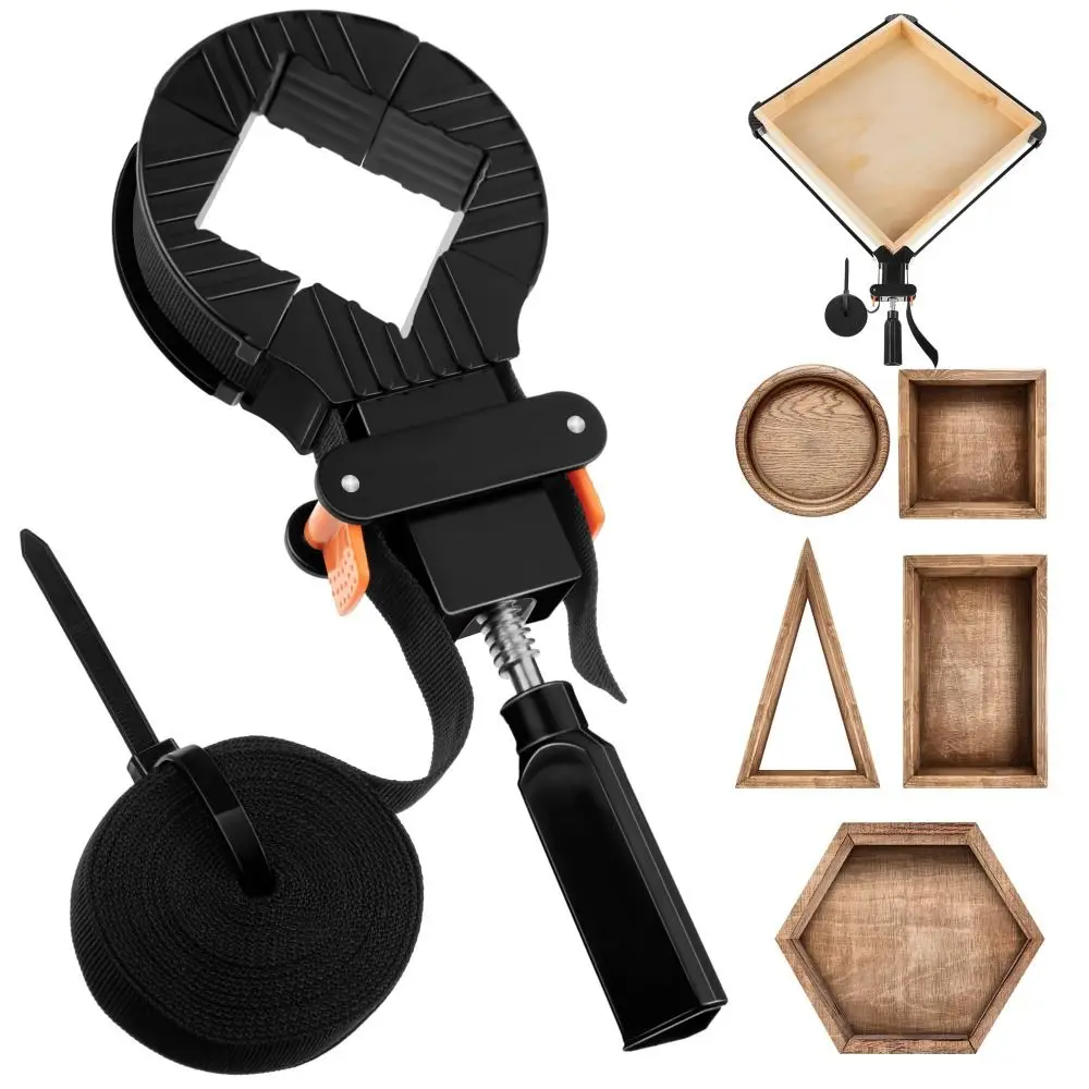 Comfortable Adjustable Band Clamp Multi Function 4 Jaws Strap Clamp Variable Angle Quick Release Polygonal Clip Woodworking