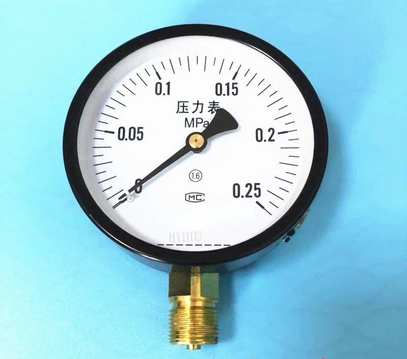 Steam boiler air compressor air storage tank vacuum pump 1.6mpa shock-resistant gas pressure gauge