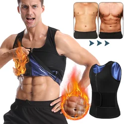 Men Body Shaper Abdomen Reducer Promote Sweat Sauna Vest Fitness Waist Trainer Belly Slimming Shapewear Fat Burner Corset Top