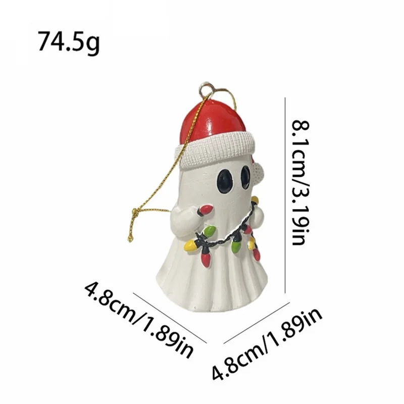 Ghost Ornaments Red Hat Ghost Car Charm Small Ghost Statue Collectible Toy Home Decoration Christmas Centerpieces For Home Store