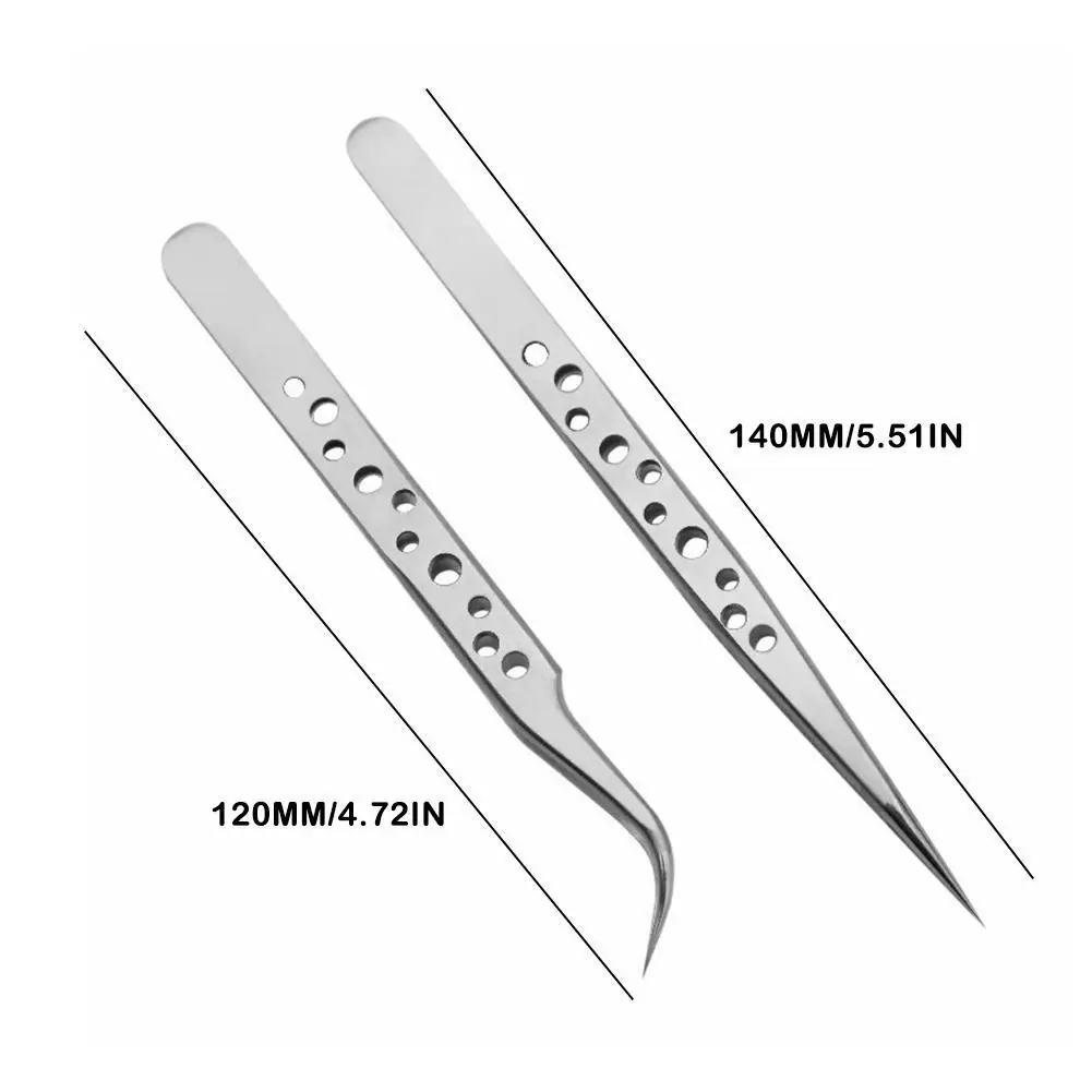 Precision Industrial Tweezers Anti-static Magnetic Stainless Steel Tweezers For Electronics Soldering Maintenance Hand Tools