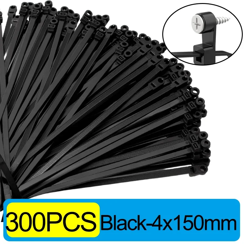 NONE Nylon Cable Tie with Screw Hole 3