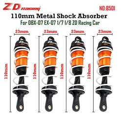 4Pcs 110mm ammortizzatore in metallo ammortizzatore olio sospensione per MT8 1/8 1/7 DBX-07 EX-07 ZD Racing RC ricambi auto 8501