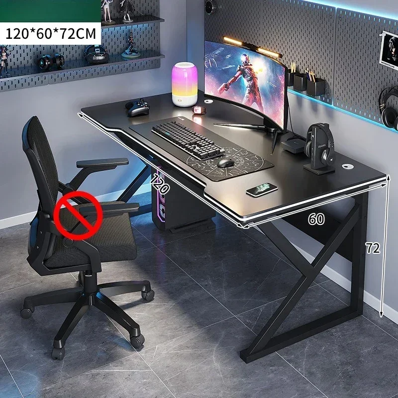 Standing Computer Desk Home Office Gaming Study Laptop Table Steel Frame Escritorios Table Gaming Pc De Oficina Furniture