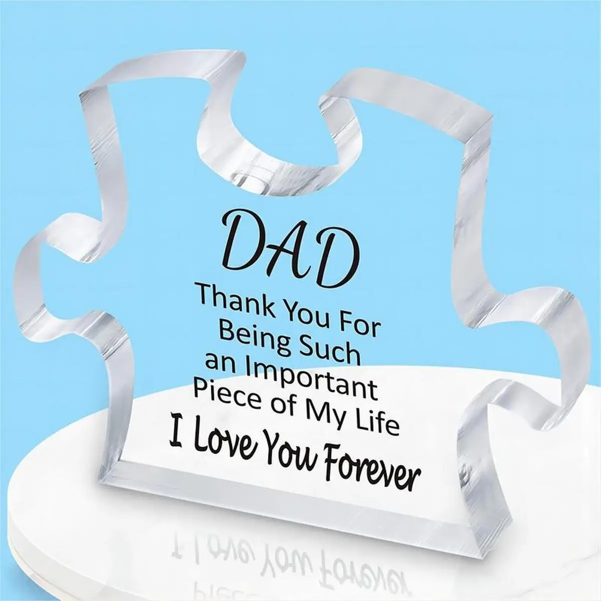 Father\'s Day Birthday Gift for Dad Carving Puzzle Acrylic Plaque Dad Gift Puzzle Block Logo, Dad\'s Christmas Gift