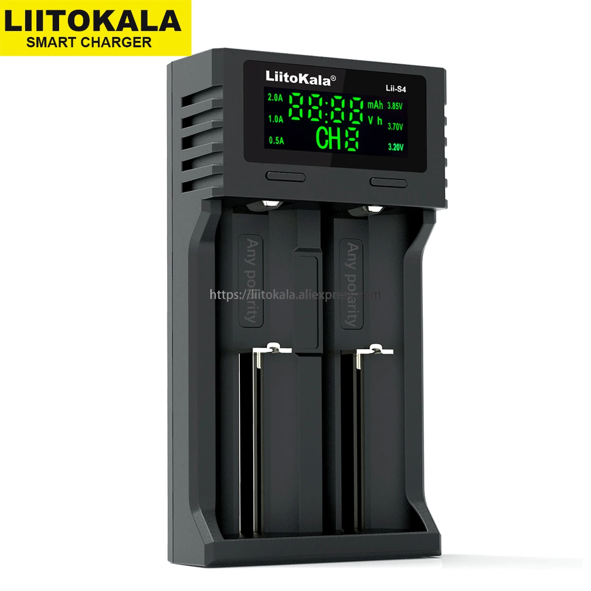 Liitokala Lii-S2 LCD Lithium  NiMH Battery Charger For 3.7V 18650 18350 18500 16340 21700 20700B 20700 14500 26650 1.2V AA AAA