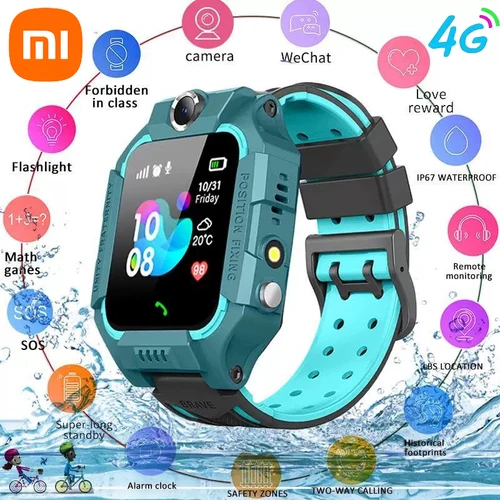 Reloj inteligente Xiaomi para niños 4G SOS ubicación GPS tarjeta Sim llamada reloj inteligente cámara reloj impermeable regalo para Ios Android regalo para niños