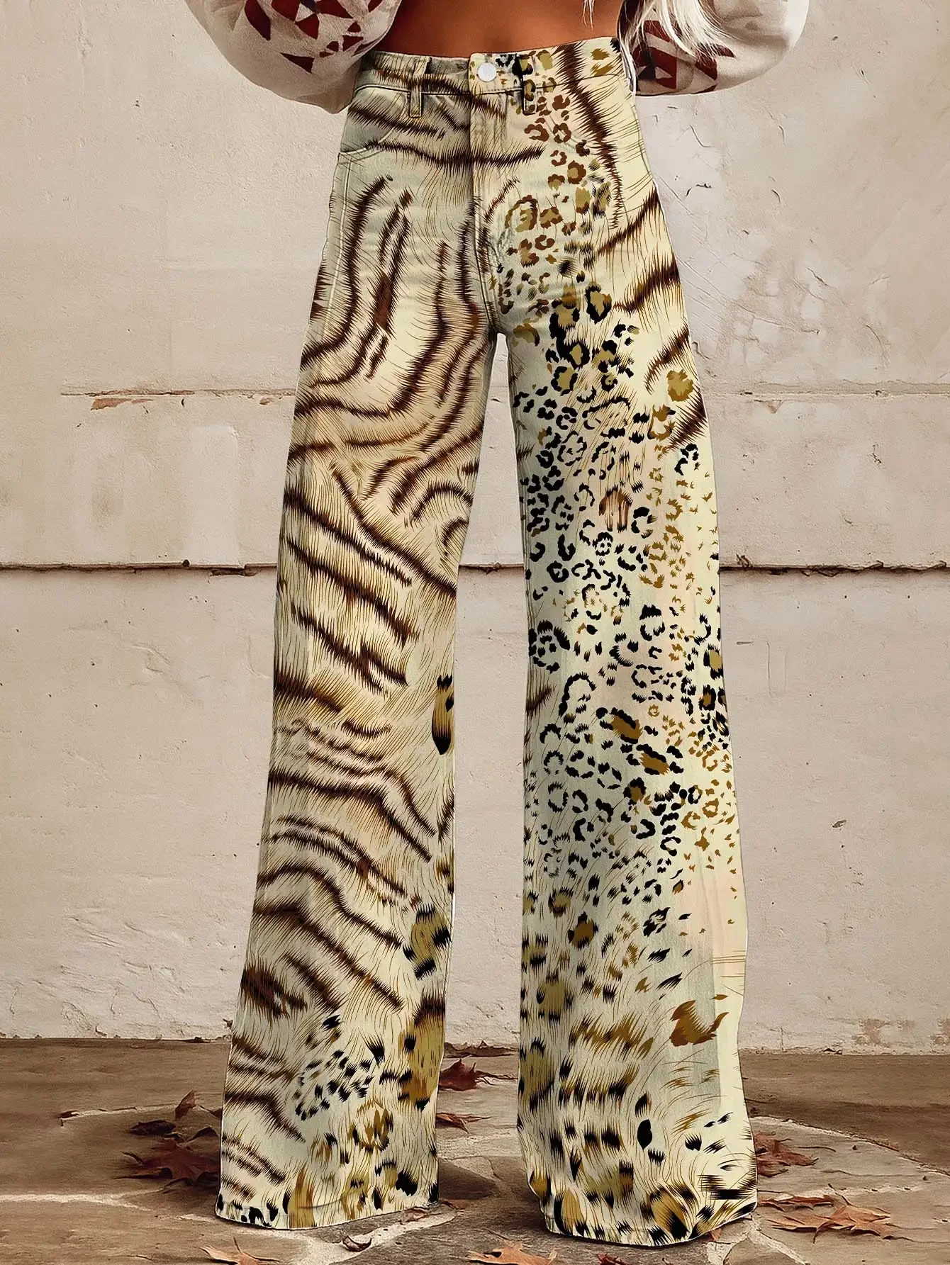 

Новые женские джинсы с принтом из джинсовой ткани, повседневные и модные,