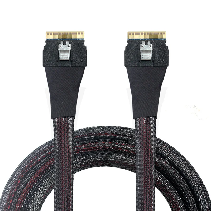 

Server High-Speed Cable SFF-8654 Slim SAS To PCI-E Slimline SAS 4.0 SFF-8654 8I 74Pin Host Server Disk Array Data Cable