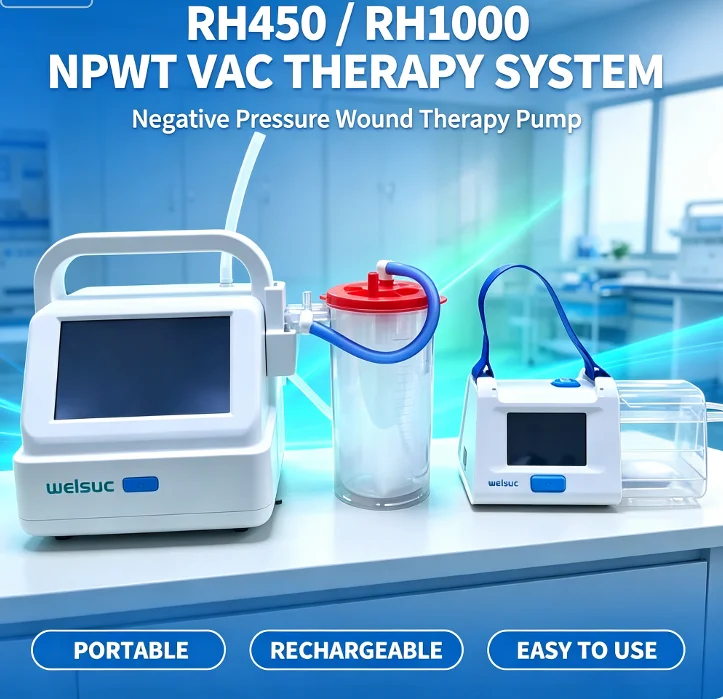 Physical Medical Equipment Negative Pressure Wound Therapy (NPWT) Systems VAC Pump Units with Canisters and Sponge Dressing Kits