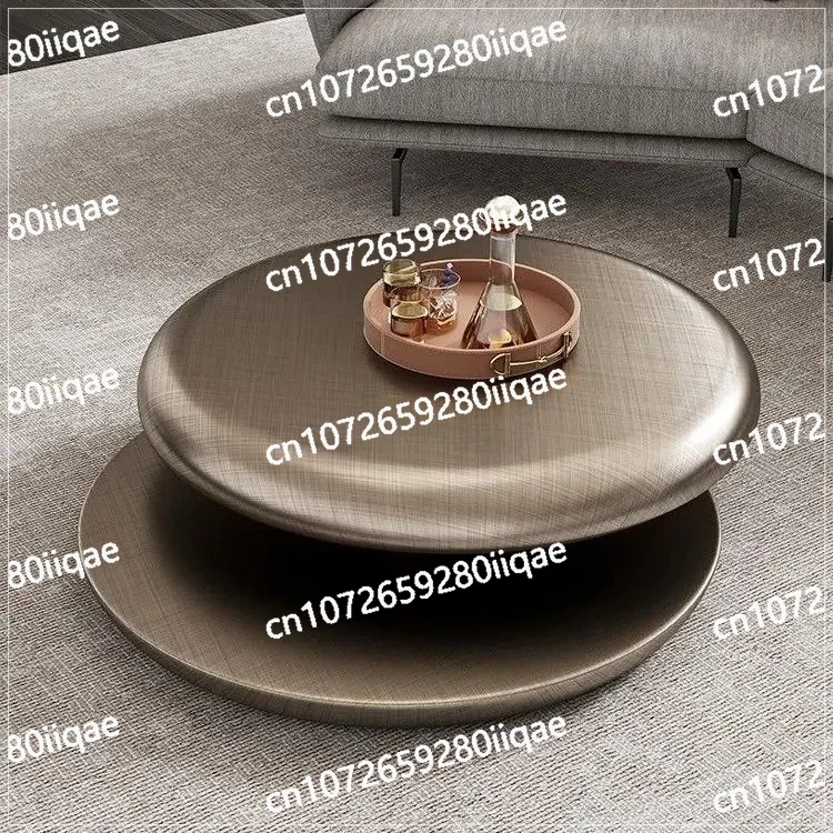 

Artistic Stainless Steel High-end Rotating Coffee Table Italian Light Luxury Household Small Apartment High-end
