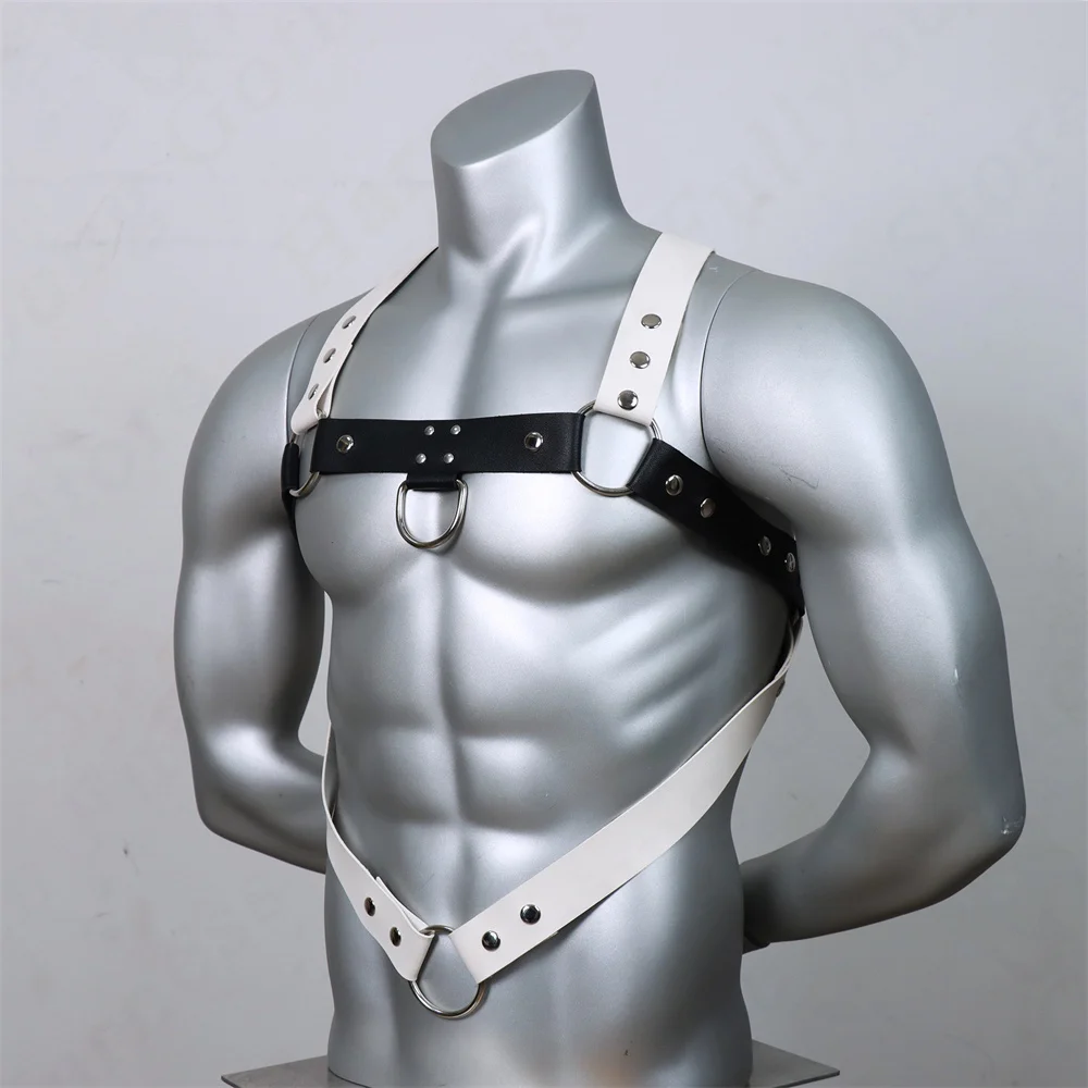 Male Leather Lingerie Chest Harness Sword Belt Adjustable Sex Toy Rave Gay Clothing Bdsm Fetish Full Body Harness Belt Strap