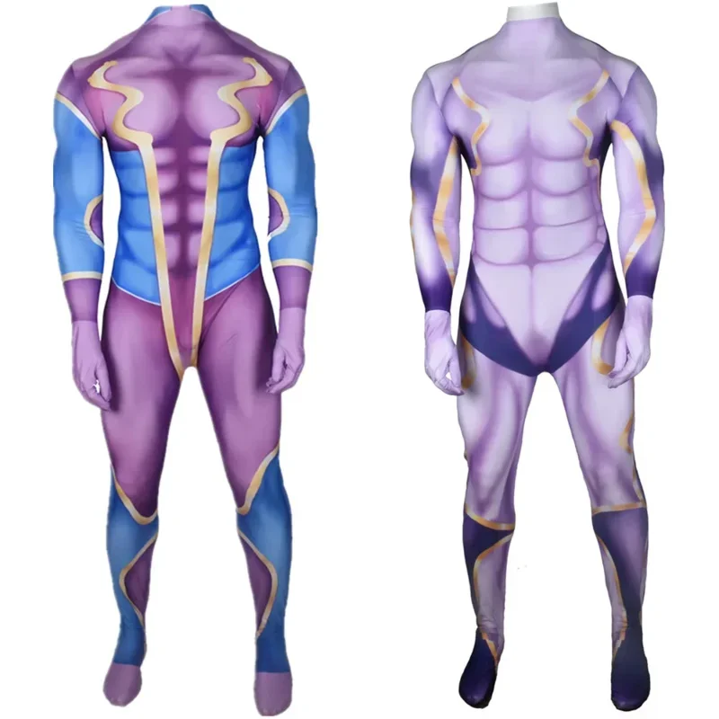 Anime JoJo's Bizarre Adventure Star Platinum Costume Cosplay Adulti Bambini Zentai Unisex Fullbody Lycra Tuta Abiti di Halloween
