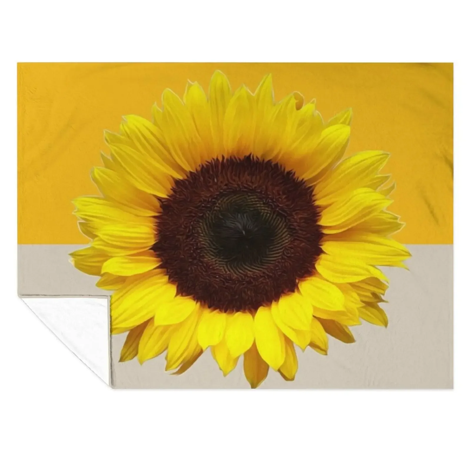 

Sunflower Throw Blanket Cute Decoratives Vintage Soft Plush Plaid Blankets