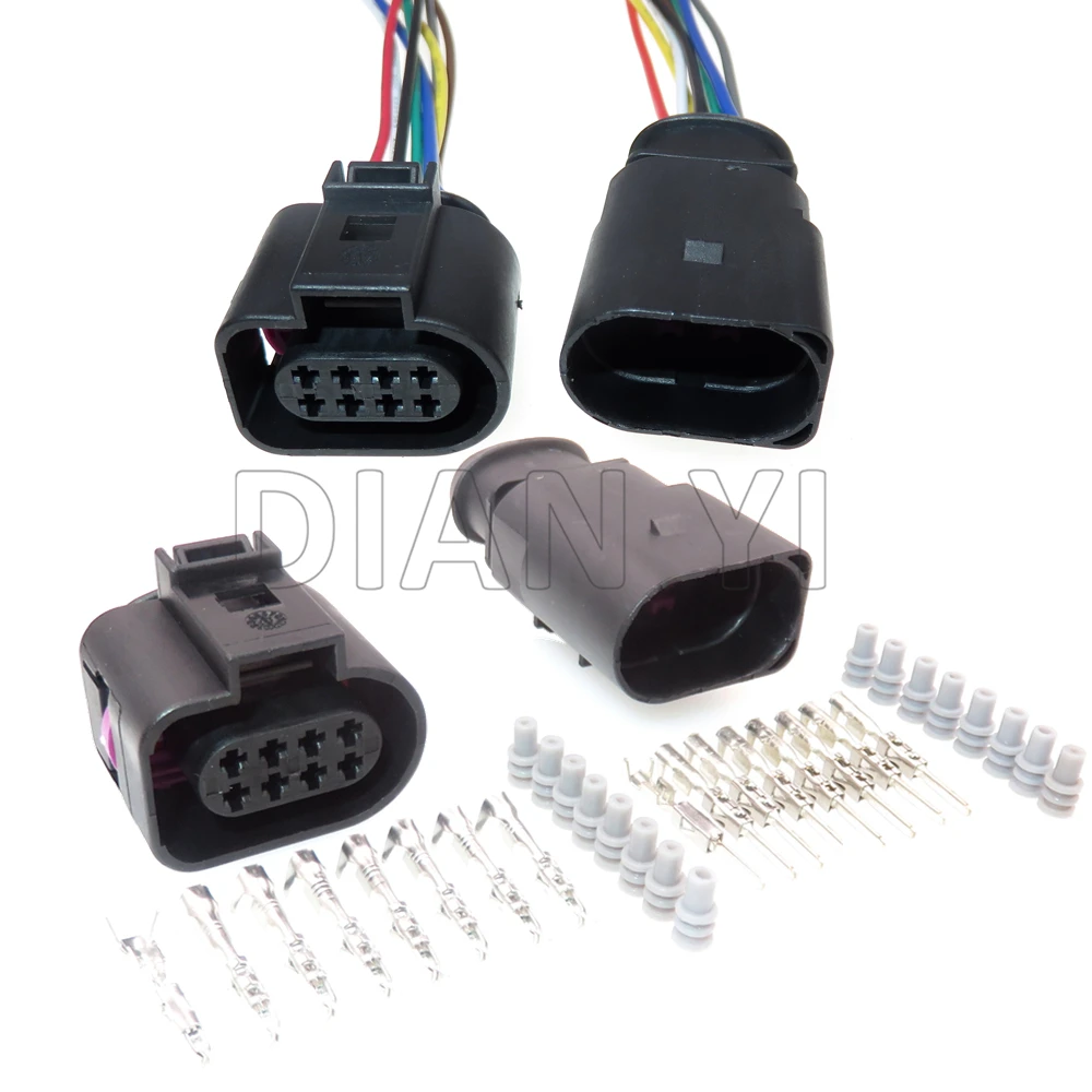 Conector de acoplamiento macho y hembra de 8 vías para coche VW 1J0973714 1J0973814, enchufe de Cable eléctrico de caja de cambios de Radar