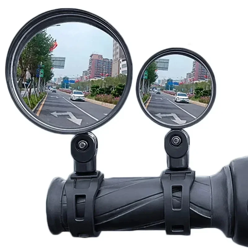 Bicycle Rearview Mirror 360 Degree Rotation Auxiliary Convex Mirror Handlebar Mount Cycling Bike Rear View Mirrors