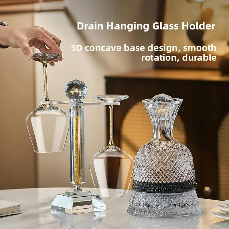 elegant-european-simple-glass-wine-cup-holder-crystal-floor-standing-decomposition-creative-hanging-decoration-display-piece