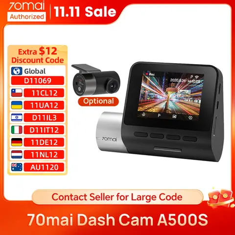 A500S Dash Cam 1944P Wi-Fi GPS 70mai