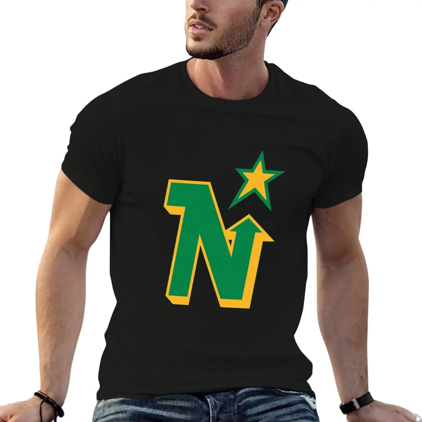 

t Minnesota quality Hockey man T-ShirtDefunct North 1991 shirt cotton Stars shirt T-Shirt t high for man Minnesota