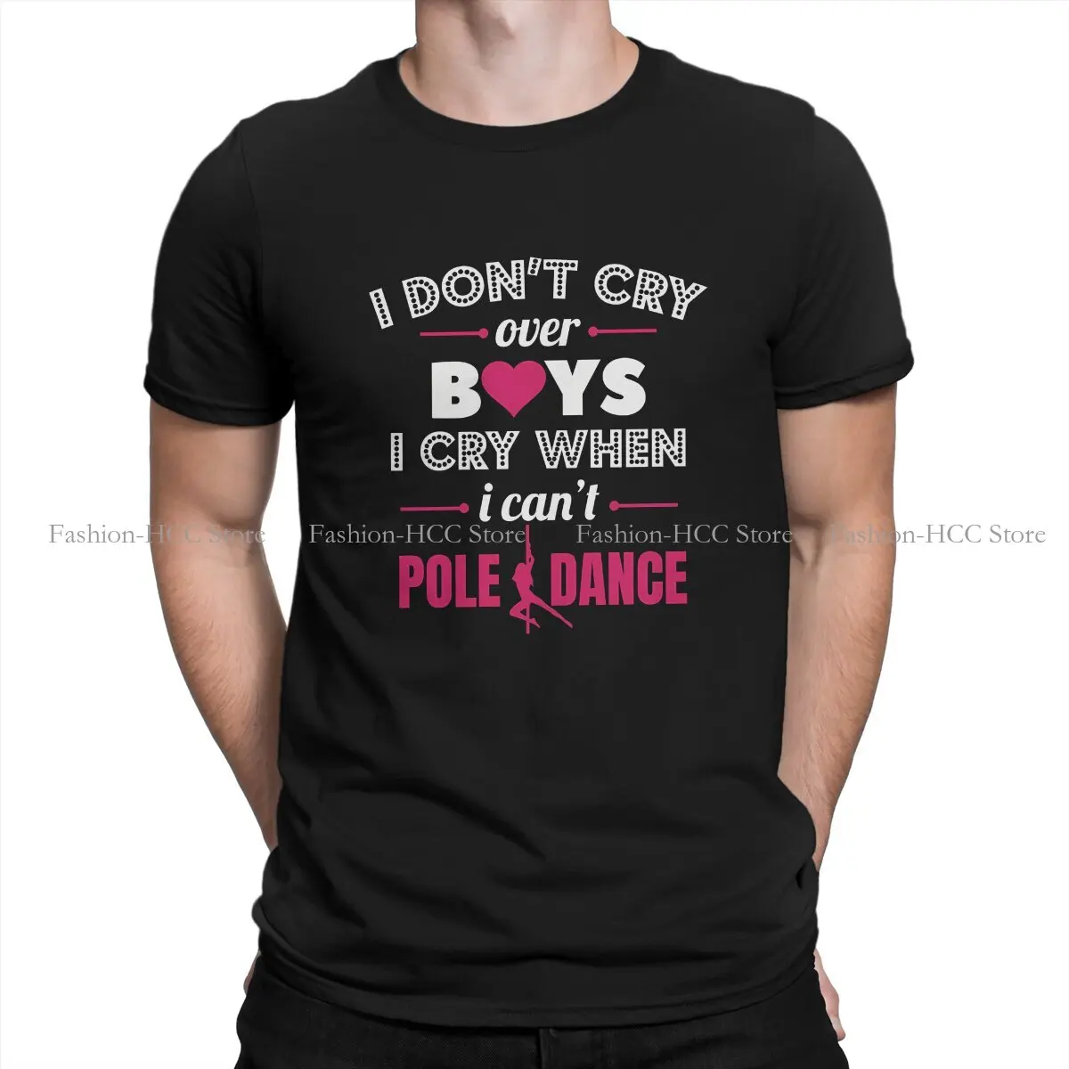 

When I Dance Polyester TShirts Pole Print Homme T Shirt Hipster Tops