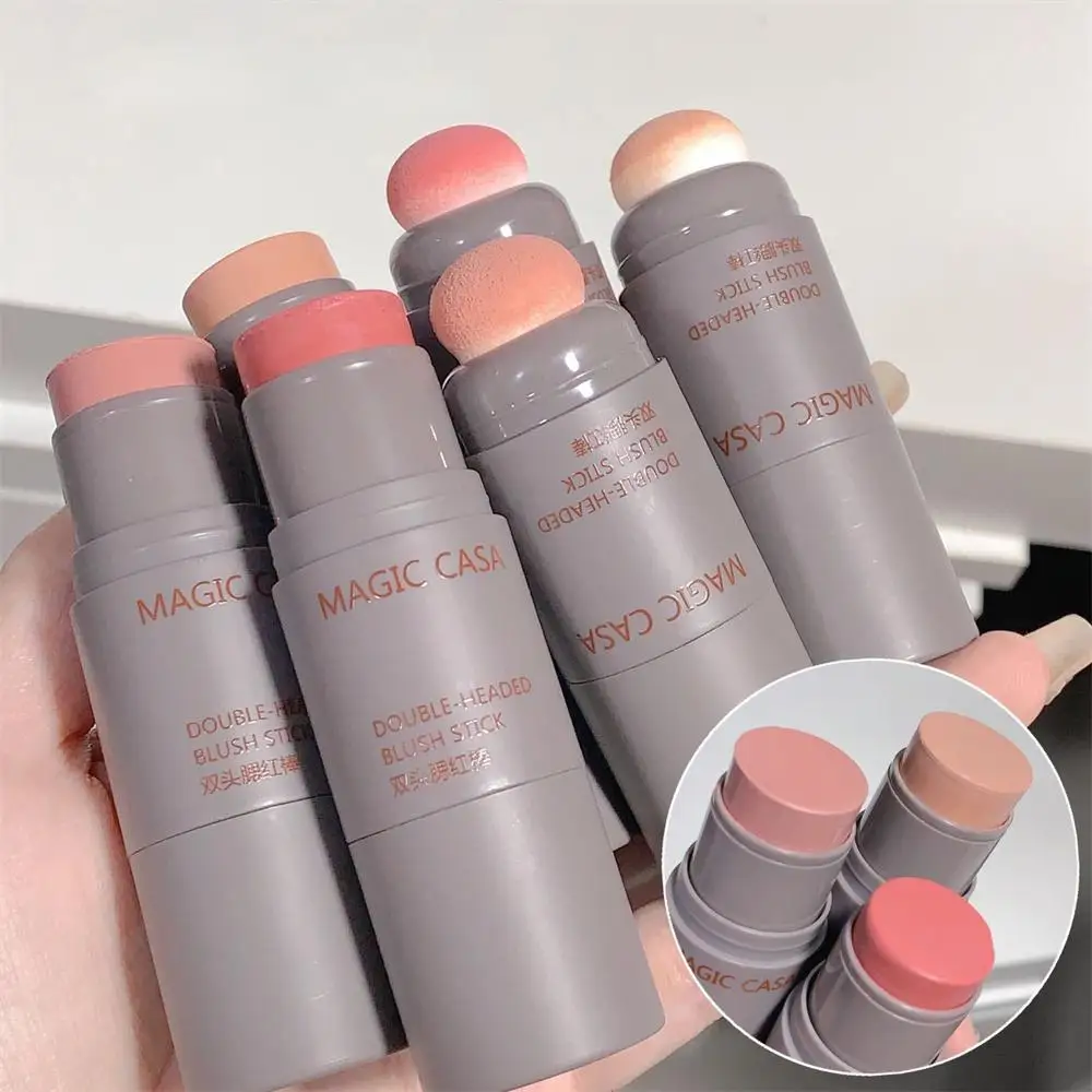 Blush Cream Natural Swelling Color Water Proof Long Lasting Color Portable Double Head Sponge Face Makeup Concealer Monochrome