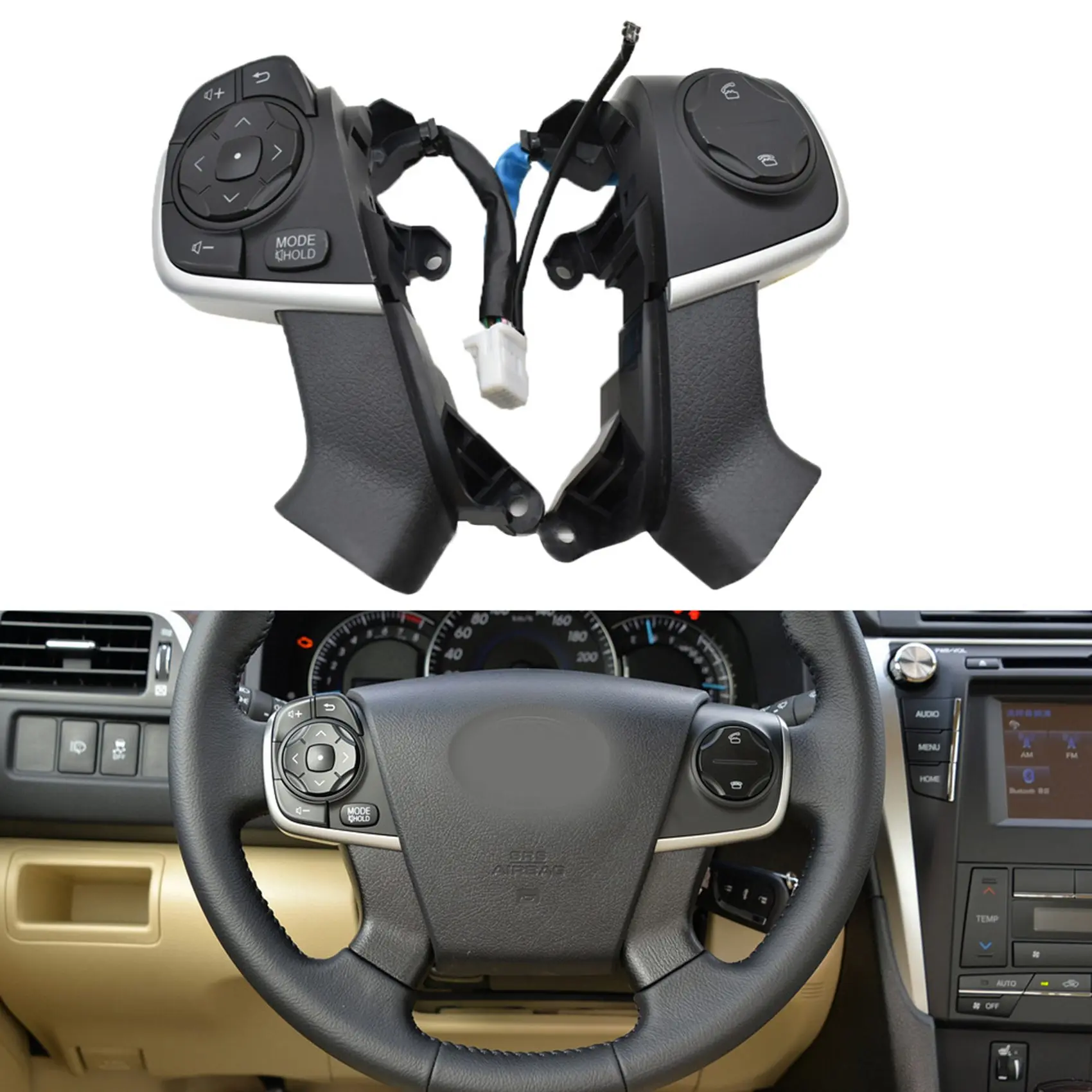 Car Steering Wheel Button Bluetooth Phone Cruise Control Volume for Toyota Camry ACV51 ASV5 AVV50 GSV50