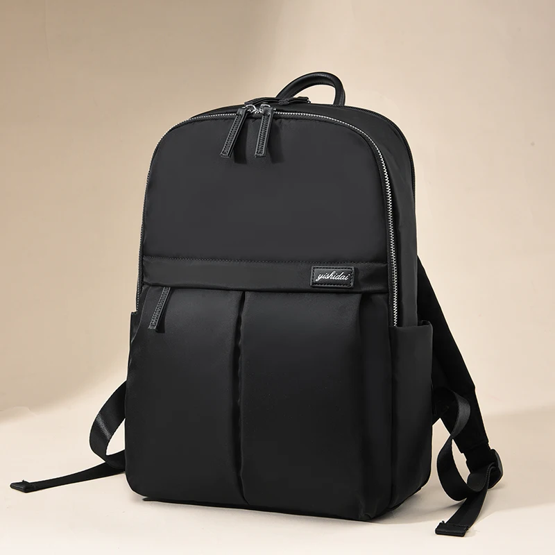 Pure color simple fashion texture Oxford cloth backpack, the trend of multi-functional backpack travel backpack