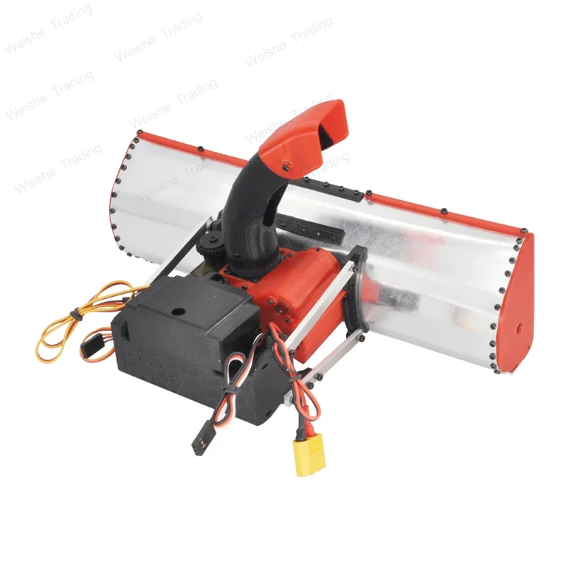 

Металлический снегоуборщик RC с 3D-печатной снегоуборочной турбиной для RC-моделей: внедорожников, грузовиков, бульдозеров