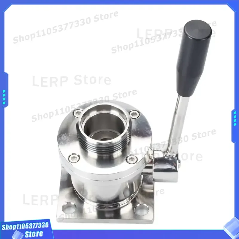 304 Stainless Steel Manual Ball Valve Sanitary Three Clip Ring CIP Zero Dead Leg for Brewery Brewing Process Industrial Fluid