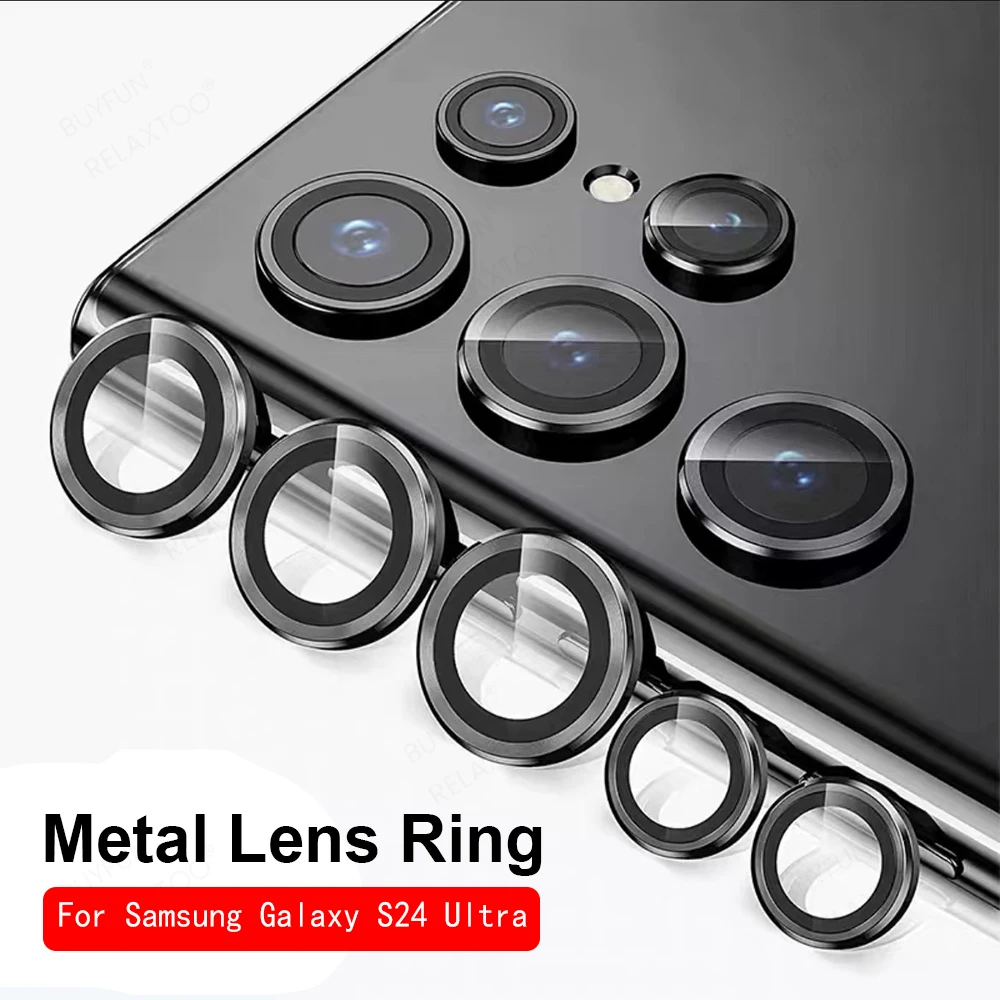 For Samsung Galaxy S24 S23 S22 Ultra Metal frame lens film sansungS23 Common eagle glasses head ring samsun S23 S24plus Len ring