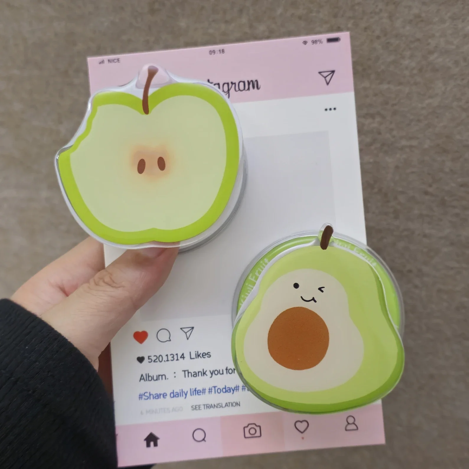 

Магнитная ручка для телефона Magsafe, съемная подставка для смартфона с креативным фруктовым дизайном, подходит для аксессуаров для планшетов iPhone