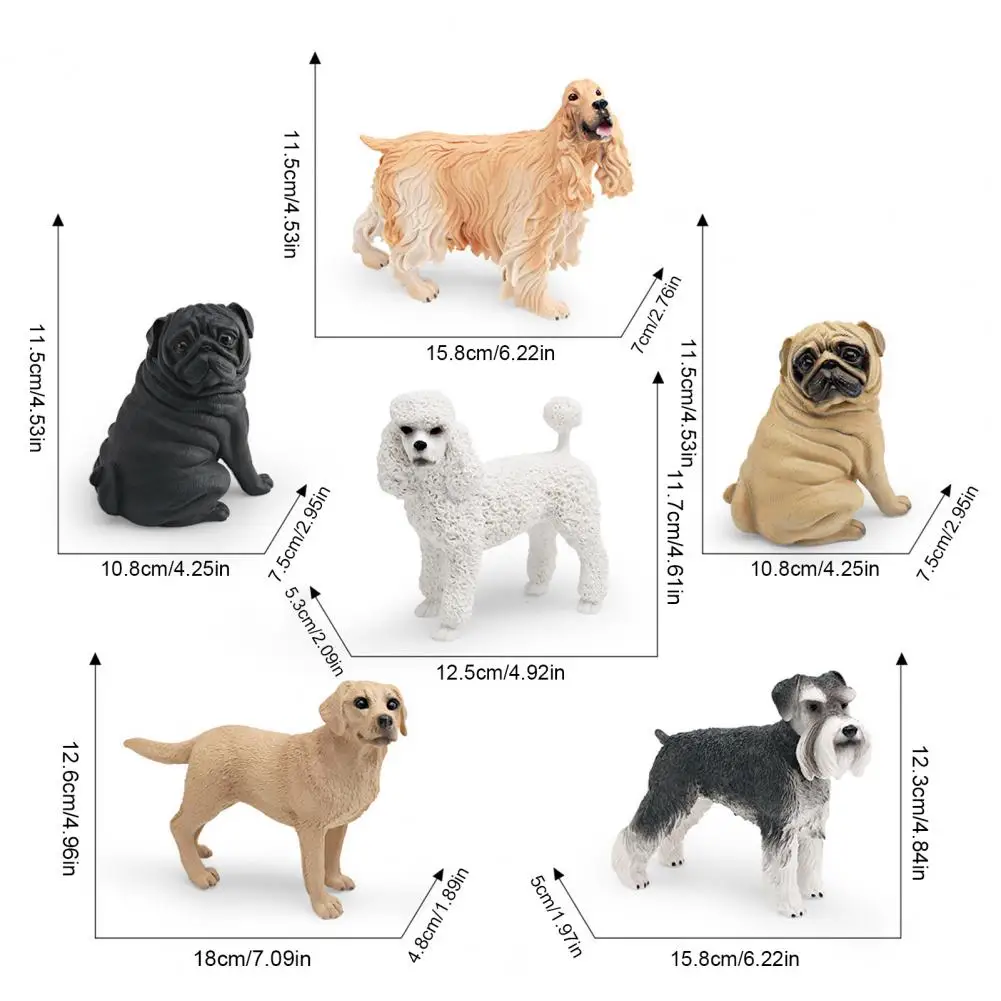 Cute Simulation Dog Model Cushion Labrador Cocker Spaniel Figurine Statue Sculpture Decoration Ornament  Kids Doll Home Gift