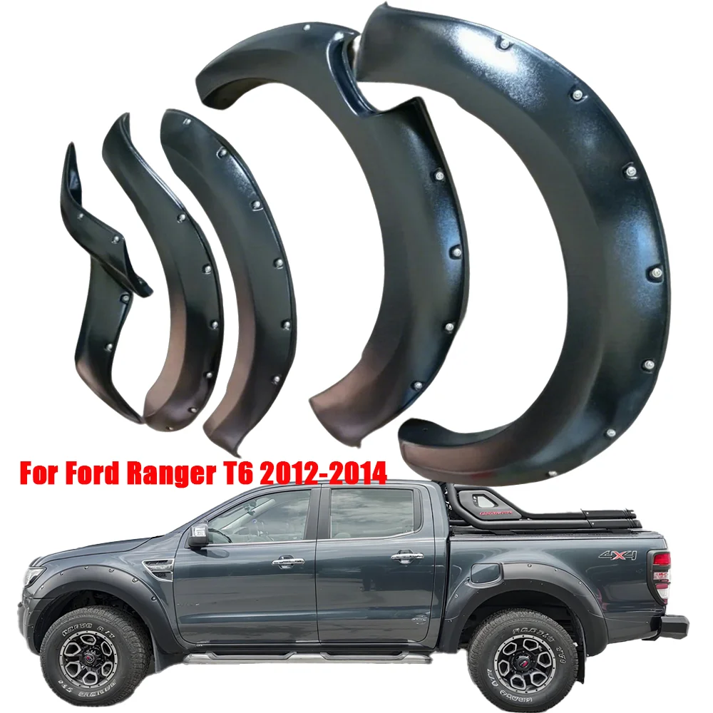 

9 Inch Mudguards for Ford Ranger T6 2012-2015 Wildtrak/XLT/XLS Fender Flares Matte Black ABS Plastic Wheel Arch Extensions