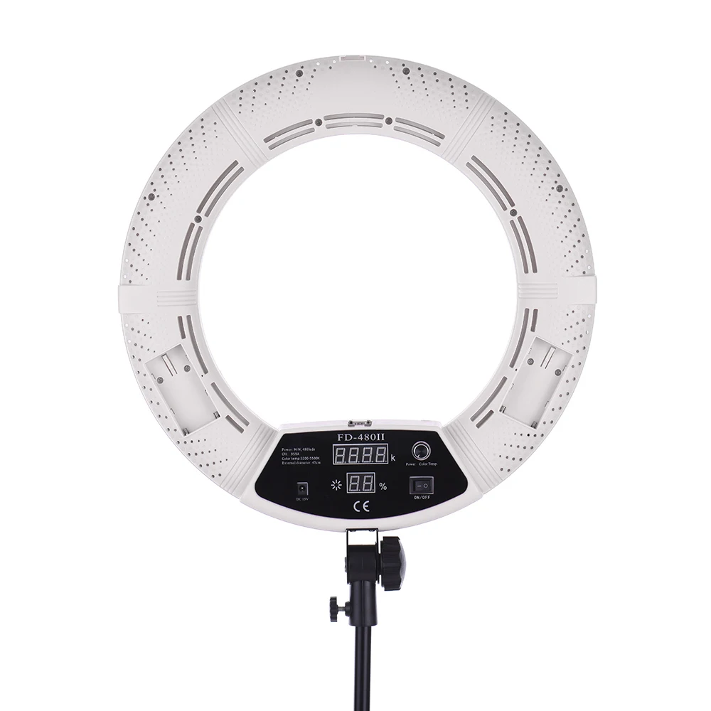 FD-480II 3200-5500K 96W 480 LED Photographic Lighting Ring Light for Camera Photo Phone Photography view 2