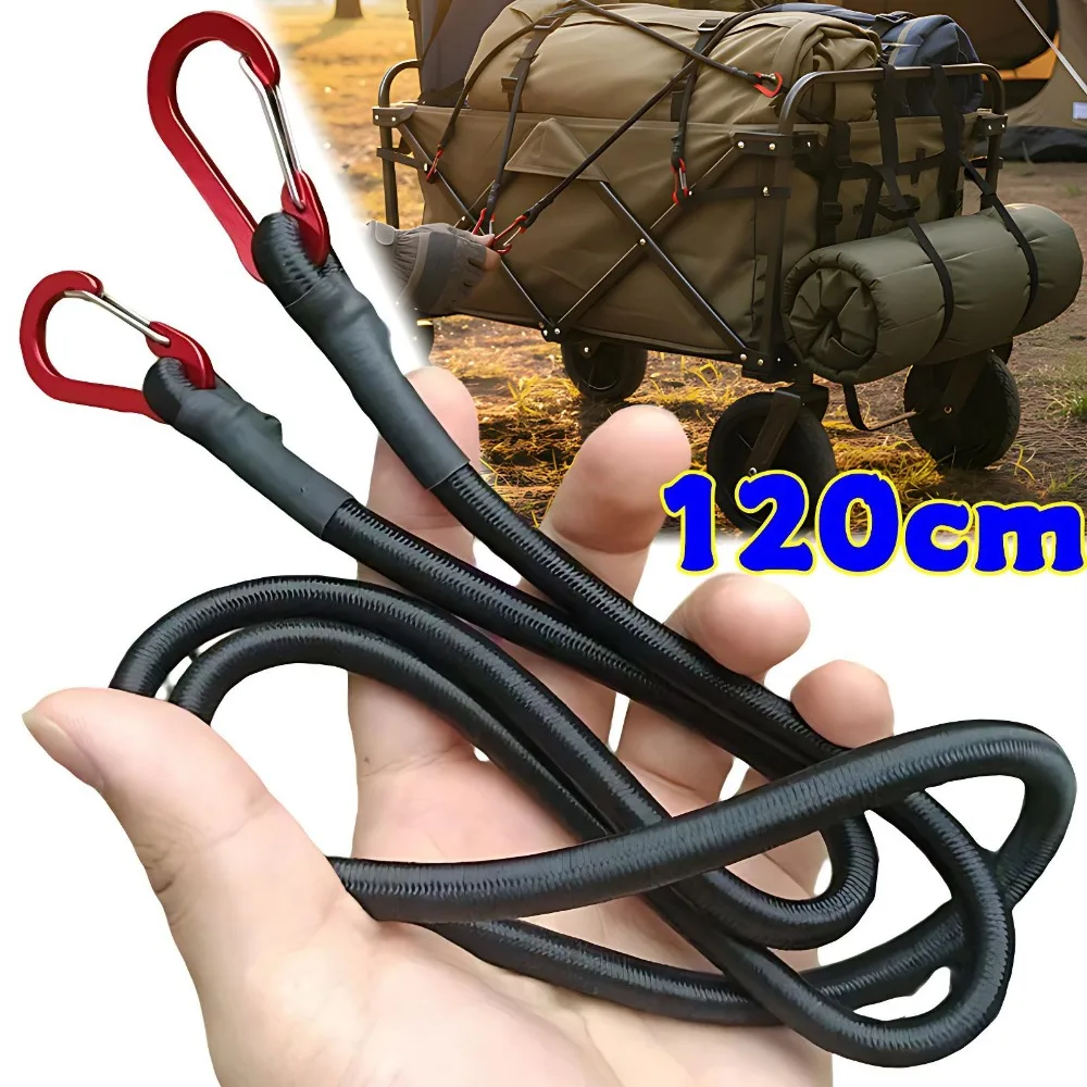 조절 가능한 고리 달린 탄성 스트랩 8mm 번지 코드 캠핑 짐 자전거 화물 다용도 타이 다운 유틸리티 로프 팩