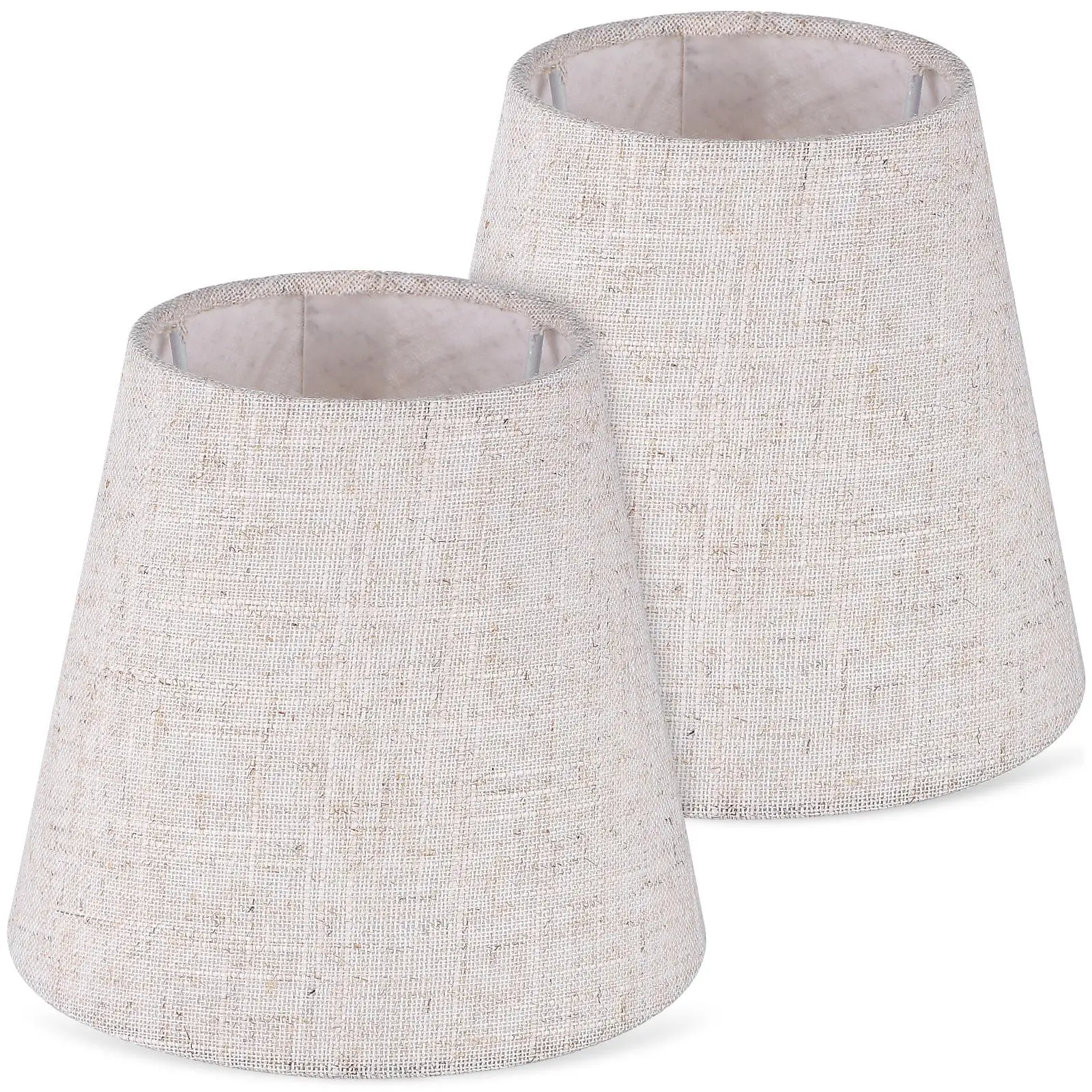 

2 Pcs Lamp Shades Cloth Cover Replacement Linen Fabric For Desk Table Bedroom Living Room Study Lighting Accessories