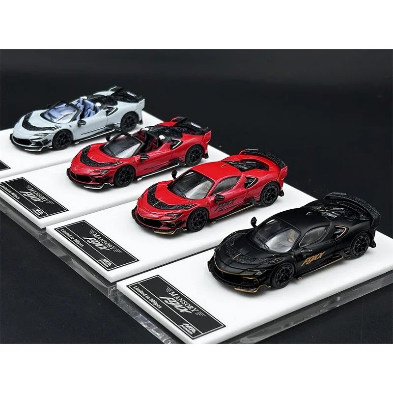 In Stock HKM 1:64 SF90 F9XX Modified Version Diecast Diorama Super Car Model Collection Miniature Toys