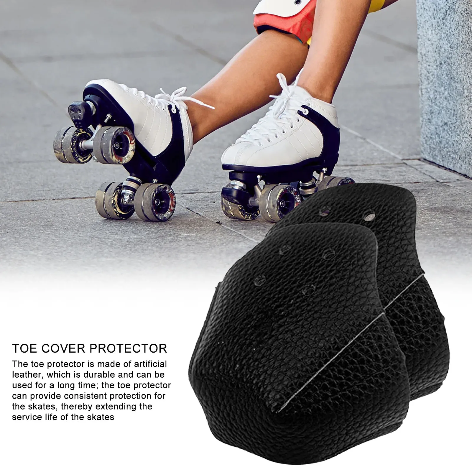 1Pcs Quad Roller Skate Teen Guard Cover Protector Schaatsen Sliding Front Cover Accessoires Vrouwen Meisjes Kleurrijke Mircofiber Leer