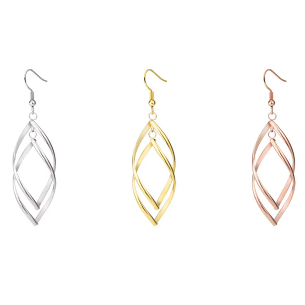 1Pair Minimalist Titanium Steel Earrings Rhombus Geometry Stylish Elegant Lightweight Hypoallergenic Women Daily Wear Dating