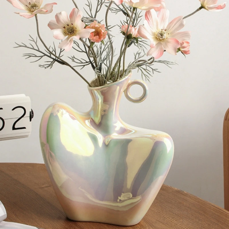 

INS style human clavicle vase niche art design sense ceramic vase flower arrangement living room desktop decoration decoration o