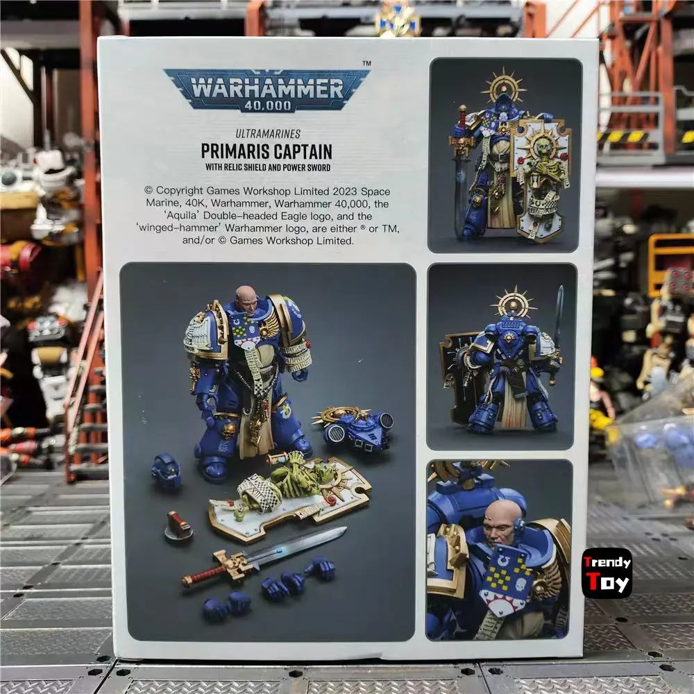 

【24-Hour Shipping】JOYTOY Warhammer 40K Uitramarines Primaris Captain with Relic Shield and Power Sword 1/18 Action Figure Toys