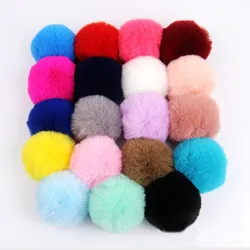 Rex Rabbit Fluffy Plush Fur Pompom Balls 6cm 8cm Soft Pompones DIY Pom Poms Kids Toys Wedding Decor Sewing Craft Supplies Gifts