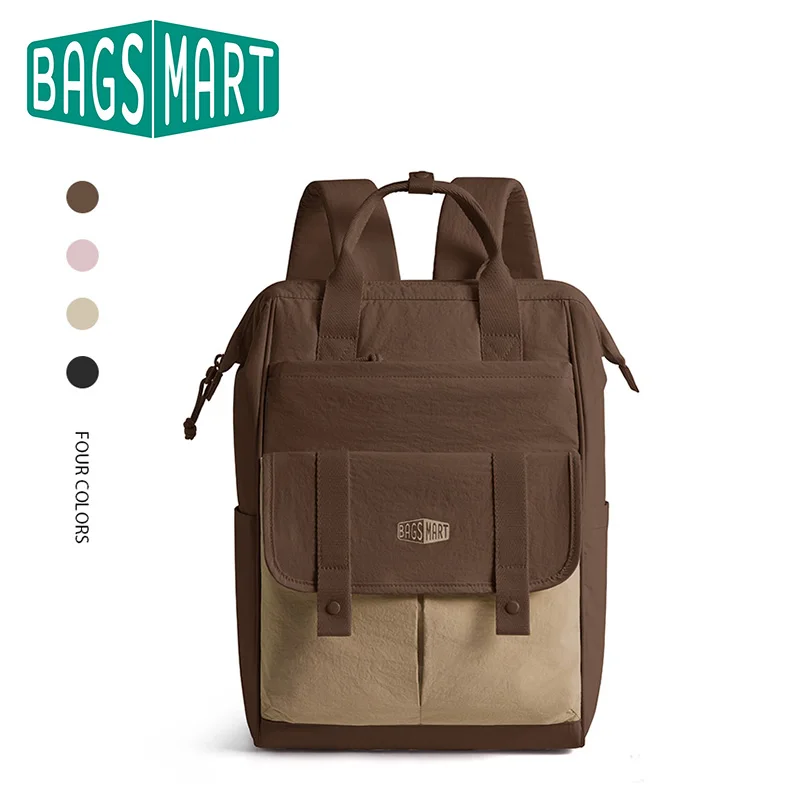 BAGSMART Backpack for Women Lightweight Casual Daypack Water Resistant Bookbag 14.3 Inch Laptop College Style School Backpack