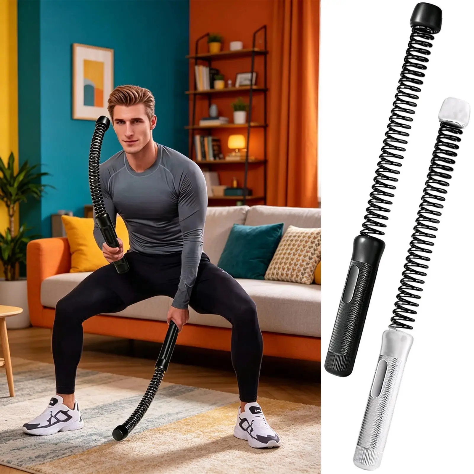 

Weighted Cordless Battle Ropes Strength Training Portable Full Body Fitness Equipment Men Women Battle Rope Sticks For Fitness
