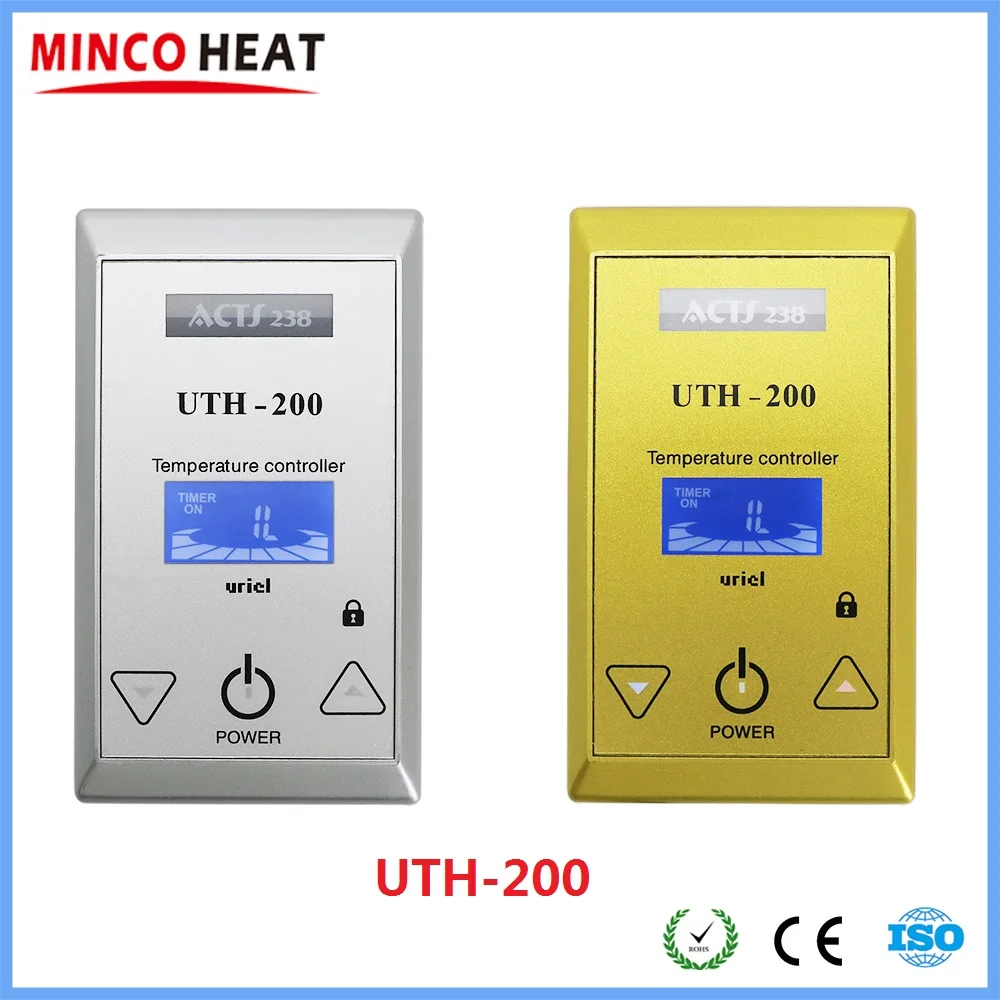 

UTH-200 Electronical Digital Heating Film Thermostat 100~250V 18A Temperature Controller for Underfloor Heating System
