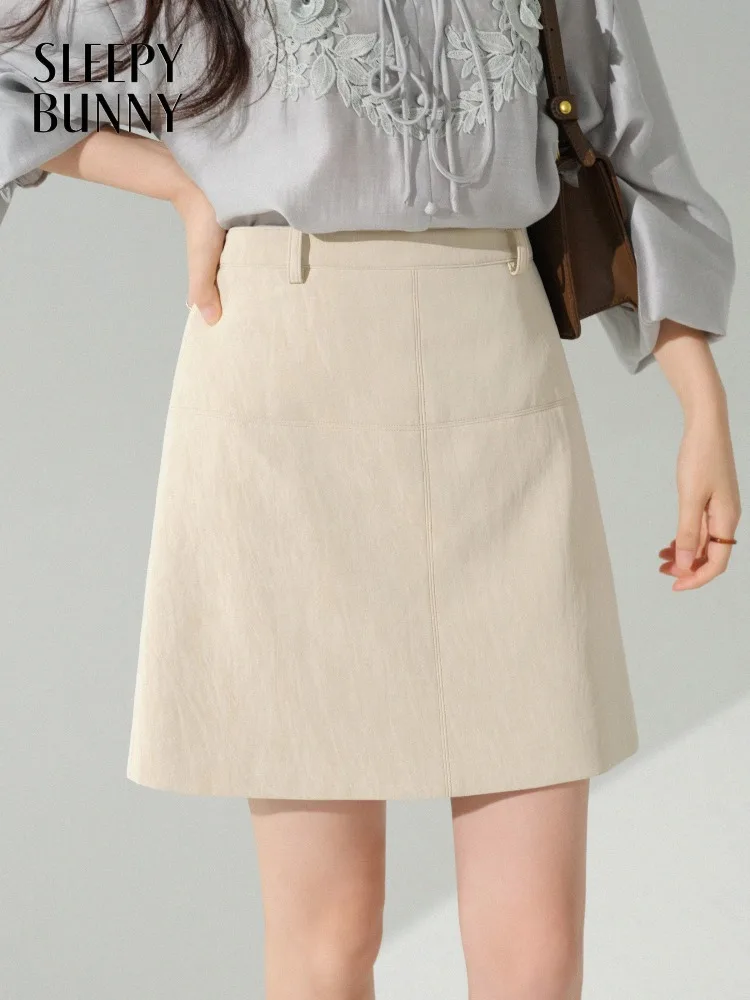 

Elegant High Waist Skirt Slim Fit Mini Skirt Casual Chic Women Autumn A-Line Short Skirt for Office Streetwear and Daily Outfits
