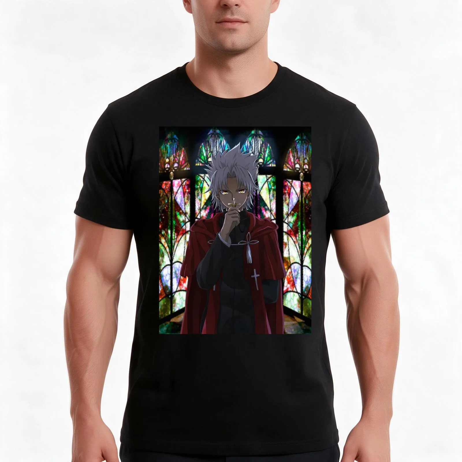 Amakusa Shirou Fate Apocrypha T-Shirt Summer Casual Cotton Tee Oversized Streetwear Tops Vintage Graphic Print 100% Cotton