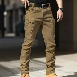 Men's Tactical Combat Gargo Elastic Camping Hiking Trekking Climbing Outdoor Trousers Spring Autumn Oversized Quick Dry Pants