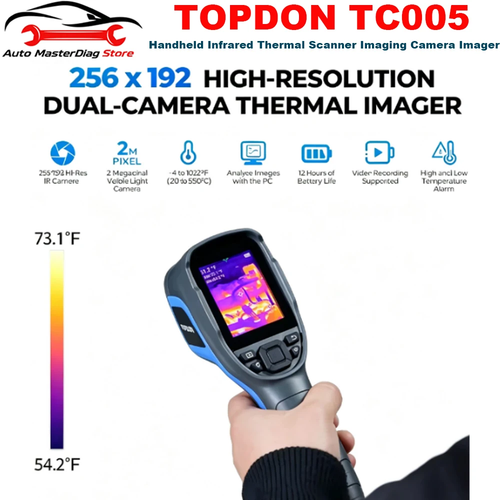 TOPDON TC005 High Resolution Accuracy 256*192 Handheld Infrared Thermal Scanner Imaging Camera Imager