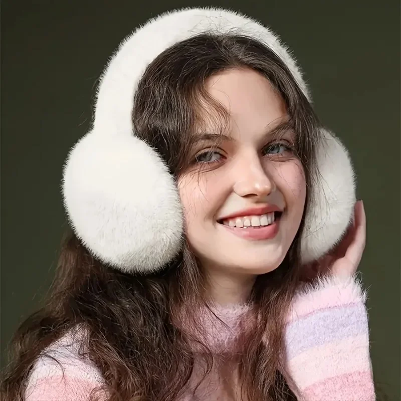 1 Pcs Plush Earmuffs for Fashionable Winter Warmth Ear Bags Ear Protectors Foldable Adult Student Antifreeze Ear Covers